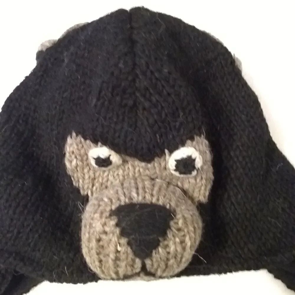 Wool black bear face hat - Picture 2 of 4